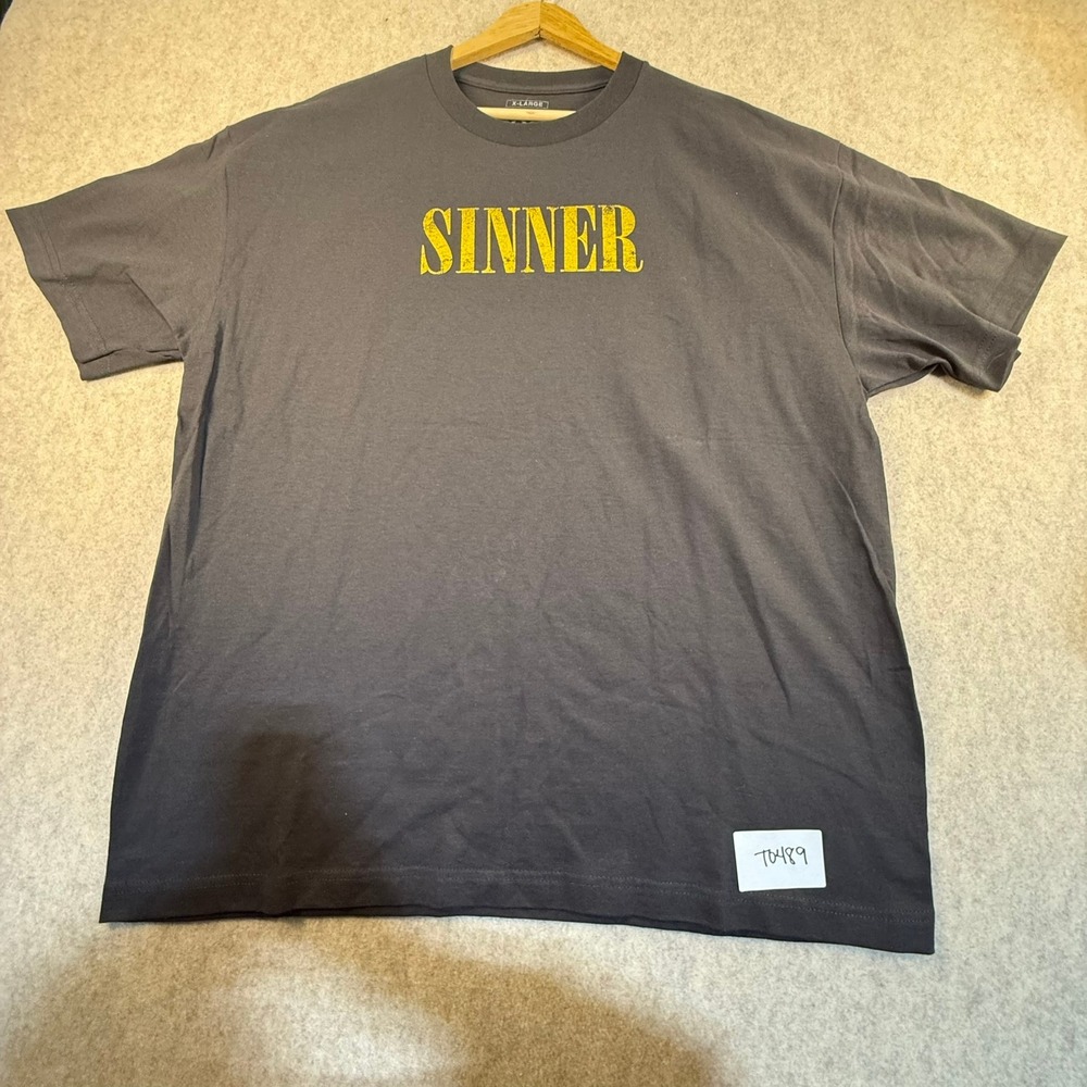 CXXII Apparel Sinner Forgiven Christian Graphic T-Shirt XL Black Romans 5:8 2020